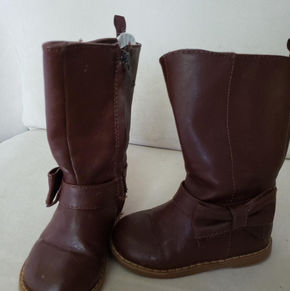 Brown Zip Up winter boots